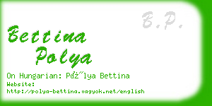 bettina polya business card